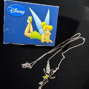 Vintage 2007 Disney & Avon Shimmering Tinker Bell Necklace - NIB